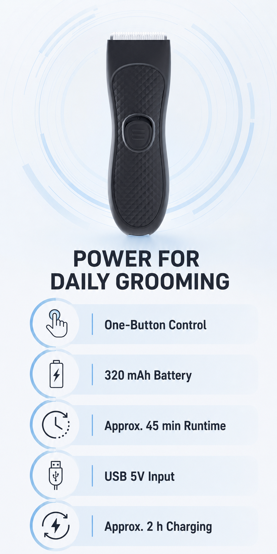 AIMEI HK818 body trimmer OEM product detail image B.